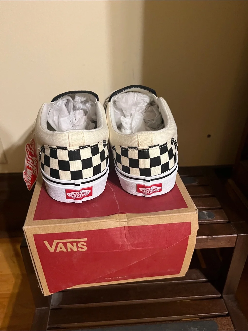 Vans Checkerboard Slip-On Sneakers - Black & White
